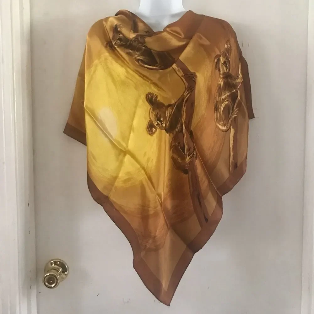 Australia Koala Bear Silk Scarf VTG
